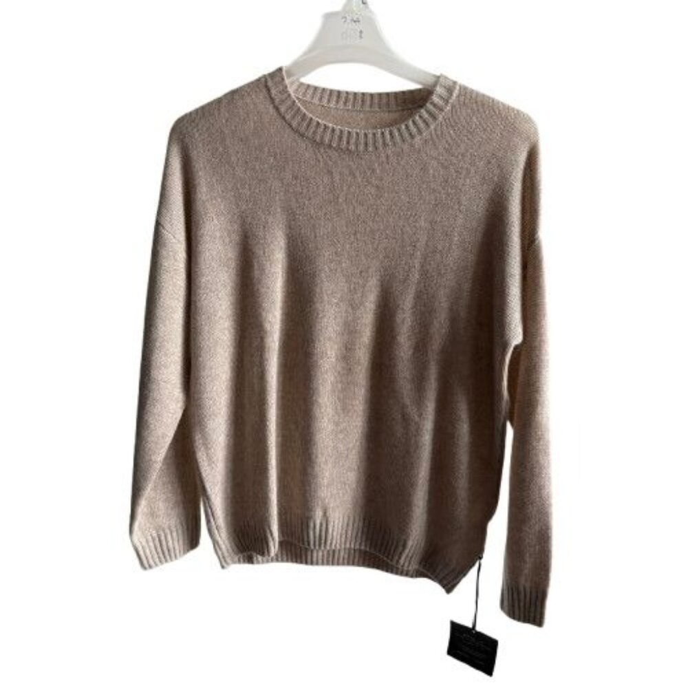 DYI Women's Cashmere Wool Oversized Sweater Heather Oatmeal Size Small - Picture 2 of 8